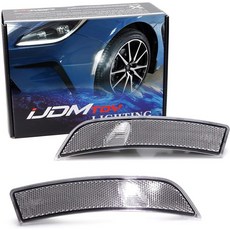 iJDMTOY OEM 사양 클리어 렌즈 화이트 LED 범퍼 사이드 마커 라이트 키트 스바루 2022-업 BRZ 호환 도요타 GR86 앰버 프론트 교체, OEM Style White LED