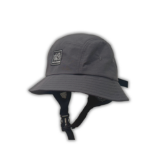 MOUNTSEA CREW潛水防曬帽，快乾透氣，可調節帽圍52-58cm，耳帽帶帽繩雙重固定, 深灰