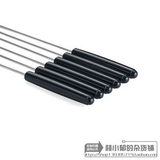 퐁듀포크세트 스테인리스 롱포크 티포크 1개 도구 6pcs 6종 블랙, F. 블랙 세트