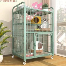 고양이철망 고양이 대형 격리장 하우스 조립식 펜스 울타리, 1개, 그린 70x55x112cm 3단