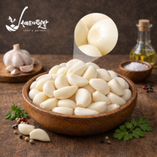 [내일도착보장] 국내산 꼭지제거 깐마늘, 1개, 1kg (대/알싸한)