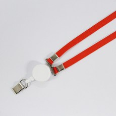 주문인쇄_100mm 릴홀더목걸이줄셋트, 1개, 주황+JT203릴홀더