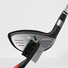 골프클럽 헤드 브러쉬 솔 릴와이어 스파이크 브러쉬 / 그루브 샤프너 나이프 내장, 골프 다용도 브러쉬, 1개