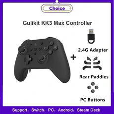 GuliKit KKK3 MAX 컨트롤러 NS39 KingKong 3 게임패드 홀 효과 조이스틱 및 트리거 포함 윈도우 닌텐도 스, 03 Black