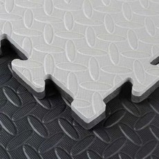 매트리스 놀이방 인테리어 블랙 양면 거실 매트 바닥 그레이 mxm (최소4개이상), P. 고밀도의 블랙과 그레이 잎무늬 한장