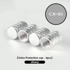 자동차 휠 타이어 밸브 캡 스템 에어더스트 방수 악셀라 데미오 아텐자, 22. MAZ-A2W-silver-4PCS-, 1개