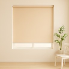 창사랑 프리미엄 린넨룩 롤스크린 블라인드 화이트 베이지 브라운 컬러