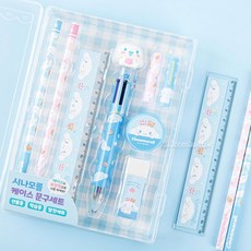 시나모롤 케이스 문구세트-6EA 어린이집 유치원 단체 대량주문 행사 판촉물 _TCSh-A001, 단품