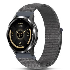 Koazon Garmin Venu 3s/2s/Forerunner265s/255s 18mm 소프트 엘라스틱 라이트웨이트 스포츠 조절 가능한 교체 스트랩 Garmin Vivoact, 마우스 그레이
