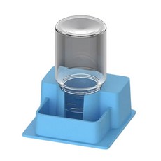 공간 효율적인 파충류 물그릇 자동 리필 메커니즘 조용한 기능, 1개, Light blue