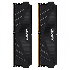 글로웨이 DDR4 천책 시리즈 데스크톱 메모리 스태리 블랙 C16 16GB GW3200N16G-16 2개입, 1개