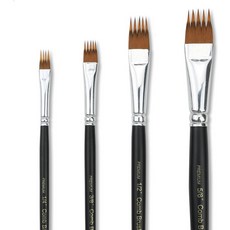 GACDR 페인트 브러시 빗 세트 아크릴 페인팅 오일 및 수채화용 4PCS 그레인저 아티스트 초보자를 위한 텍스처 짧은 핸들, 4pcs Fan Comb