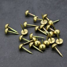 20pcs 순수 구리 스터드 둥근 머리 가구 골동품 작은 황동 장식 Naisl 손톱, Cap Dia 1 2cm bronze