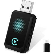 CAENEEDER 무선 카플레이 어댑터 유선에서 카플레이로 변환 에이플 플러그 플레이 타입 USB와 호환 800대 이상의 차량에 적합 파란색, blue