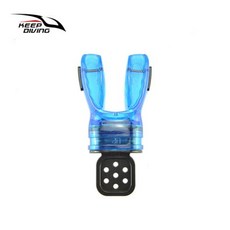 KEEP DIVING Fabricable 열가소성 마우스 피스 성인용 스노클링 장비 2 단계 레귤레이터 다이빙 서핑 액세서리, 2) 파란