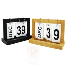 장유 나무 만년달력 감성모던빈티지, 원목