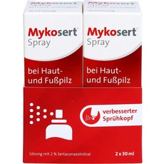 MYKOSERT 피부 및 발 곰팡이용 스프레이 2팩, 1개입