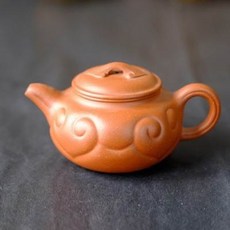 紫砂茶壺 雲紋, 一廠早期紫砂宜興原礦紅泥紫泥紫砂壺 一廠老壺如意仿古壺220cc1入 -, 1個, 220L