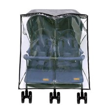 미라클 베이비 휴대용 디럭스 유모차 방풍 레인커버, 1개, 쌍둥이(2인용)