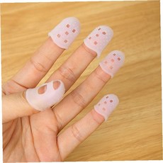 손가락 보호 골무 바느질 재봉 작업 실리콘 캡, 1개, S