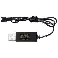 올칩 7.2V SM-2P USB RC카 드론 보트 호환 충전 케이블 리튬 배터리용 충전기 과충전 과전압 보호 장난감 전자기기, 1개, (SM-2P) 7.2v USB충전기(블랙)