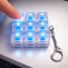 드루프 9세대 LED 정축 키캡 키링 딸깍이, 단일키캡, 1개