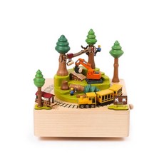 森林火車左右擺繞圈 音樂盒