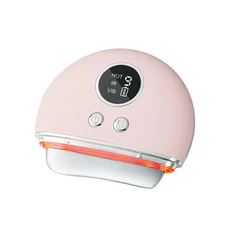 紅光熱敷震動按摩儀 多功能舒緩疲勞 輕巧便攜, 粉色, AMR-207