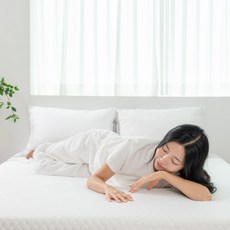 마미케어 여름용 강력 냉감패드 4면밴딩 침대 보풀제로 알러지프리 시원한 쿨링패드, 쿨매트, 화이트