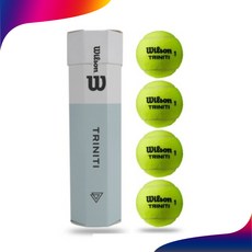 윌슨 트리니티 테니스공 WRT115200 4p, 4구(1캔), 1개, 라임