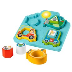 피셔프라이스(fisher price) 번쩍번쩍 빛나다 그림 맞추기 교육 퍼즐 아기 유아 장난감 교육 학습 완구 끼워 맞춤 9개월부터 컬러풀 HRP31, 1개