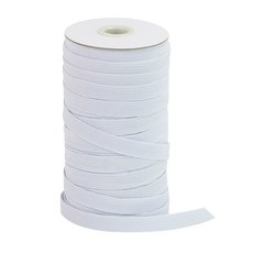 바느질용 평평한 탄성 밴드 1/2 인치 50 야드 고탄성 블랙 코드 니트 로프(블랙 * 야드) 바느질 DIY 공예용, White, 1/8 Inch * 50 Yard, 화이트, 1개