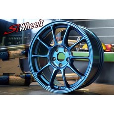 FK鋁圈 17吋 4/114.3 EP1136D 平光藍銑削刻字, 1個