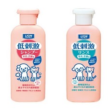 라이온 펫 민감피부용 저자극 샴푸린스세트 220ml, 1개