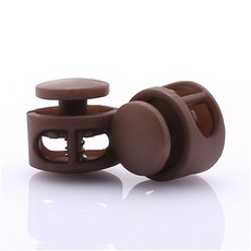 끈조절 스트링 스토퍼 컬러 코드락 17mm, 다크브라운, 10개