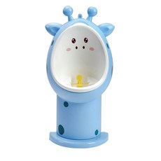 兒童小便器 可愛長頸鹿造型, 站式長頸鹿款藍色(贈掛勾)