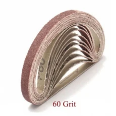 50pcs 10x330mm 샌딩 벨트 샌드페이퍼 그릿 40 60 80 120 샌딩 종이 에어 벨트 샌더 폴리싱 머신 용 연마, 01 빠른, 04 60Grit