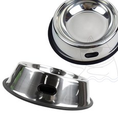 펀코 강아지 밥그릇 물그릇 은색 중형견 식기 스텐 반려견