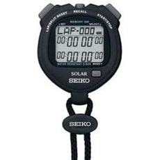 SEIKO SVAJ001 스톱워치 솔라 스탠다드 블랙 1개, 단일구성