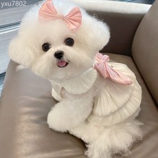 寵物衣服 夏季薄款透氣流光紗公主裙 泰迪比熊狗狗貓咪外出牽引, 流光裙2號,XL背長39建議5.5-7.0kg, 1個