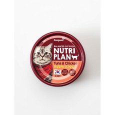 동원뉴트리플랜 고양이 간식 습식캔, 혼합맛(흰살참치/닭가슴살), 160g, 12개