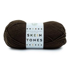 Lion Brand Yarn Basic Stitch (\"타래 톤\") 보풀 방지 뜨개질 실 코바늘 뜨개질용 3팩 에보니, 1팩