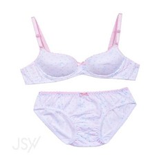 온지니엘 (글로리)스위트걸 패턴 입체설계 3단계 A컵 주니어 브라팬티세트 아동속옷