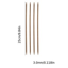 수제 대나무 뾰족 뜨개질 바늘 갈색 스웨터 직조 도구 바느질 길이, 1개