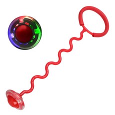 발목줄넘기 LED 실내 유산소운동 다이어트 한발 점핑 줄넘기 홈트, 레드, 1개