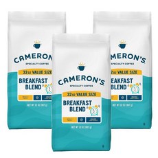 Cameron's Coffee 카메론스 커피 그라운드 커피 브렉퍼스트 블렌드 907g, 3개, 핸드드립(중간)