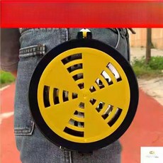 야외 휴대용 허리걸이 모기향 상자 뚜껑 포함 안전 낚시용 받침대, 1개입 걸이형 모기 향 쟁반 옐로우 고무 내열