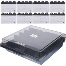 12042498 명함 거치대 꽂이 케이스 수납 홀더 박스 멀티 그리드 정리함 알파벳 분류가 가능한 플라스틱 카드 랙 데스크톱용 사무 정리용품, 12042498 명함 거치대 꽂이 케이스 수납 홀더 박