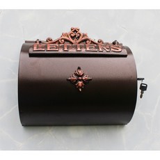 歐式庭院創意壁掛式鑄鋁工藝信箱, 半圓郵箱, 半圓郵箱