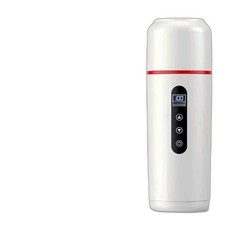 차량용 텀블러 포트 시가잭 항온 물 끓이기 차박 캠핑, 화이트/스테인리스/500ml, 1개